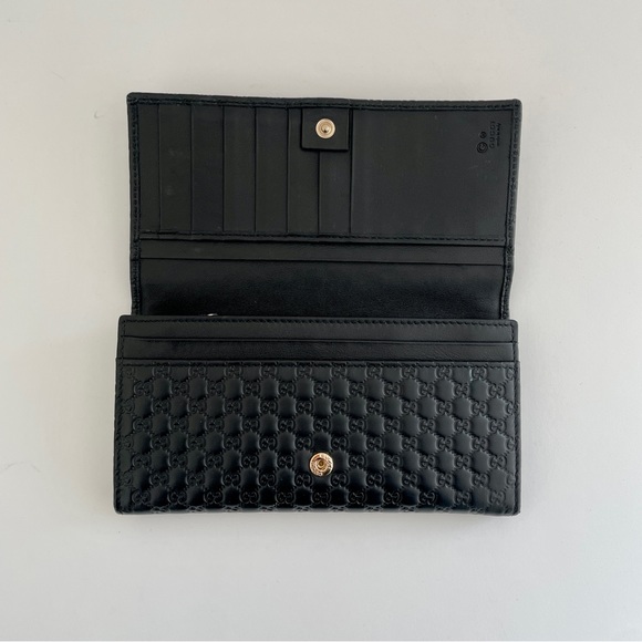 Gucci Microguccisima long black leather wallet - Picture 3 of 11